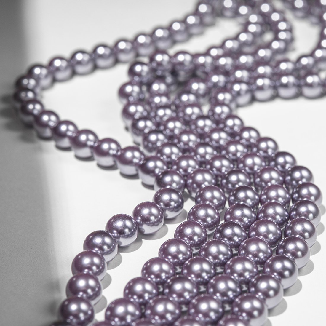 Хрустальный жемчуг, оттенок "PurpleAsh", шар 10мм, улучшенное покрытие