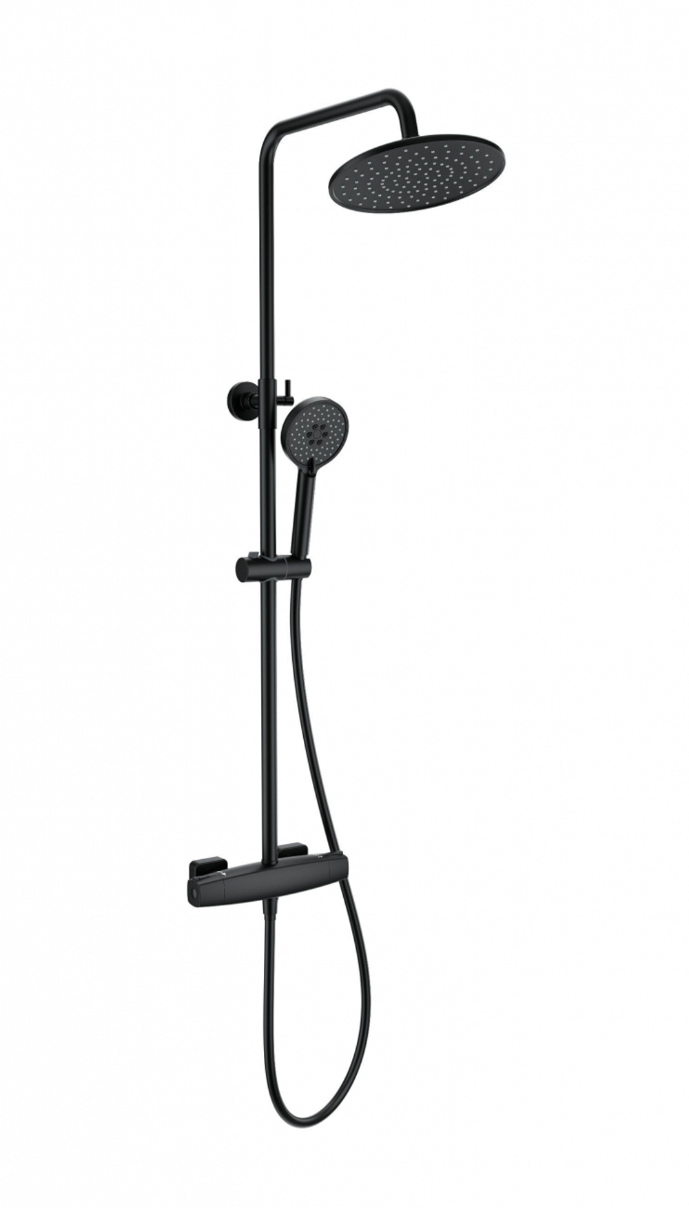 Душевая система с термостатом WONZON & WOGHAND NEO, Черный матовый (WW-B3035-A-MB)