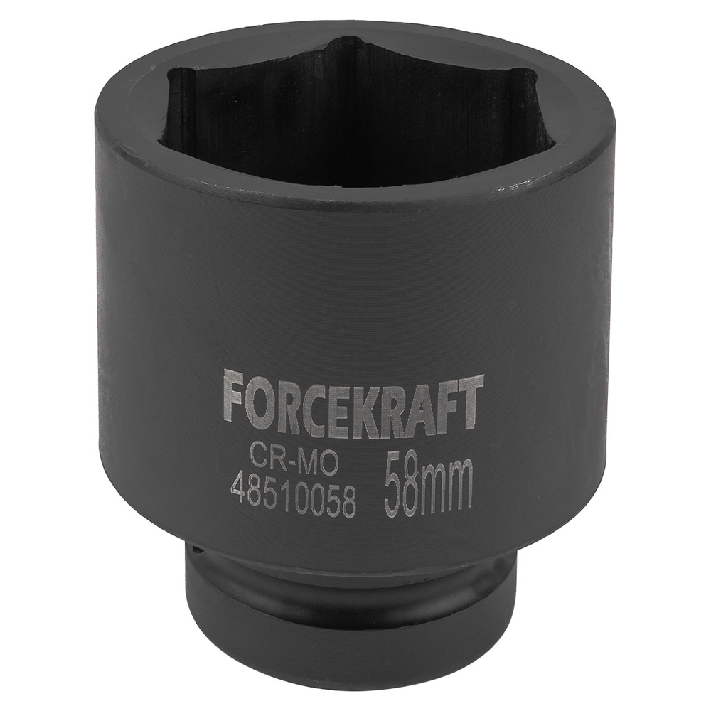 Головка ударная глубокая 1'', 58мм (6гр.) FORCEKRAFT FK-48510058