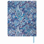 Тетрадь А5 (168х208 мм), 80 л., сшивка, клетка, под кожу, BRAUBERG VISTA, "Paisley", 403925