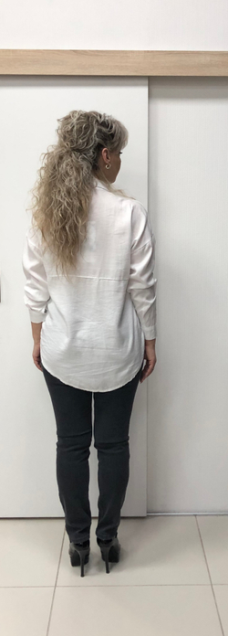 Коттоновый блузон-рубашка с кармашками