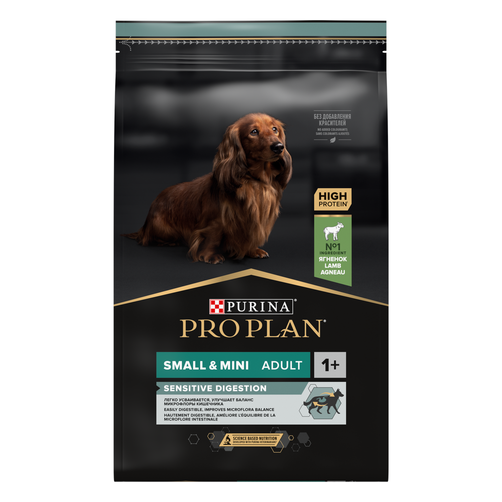 Pro plan корм сухой для взрослых собак мелких пород с ягненком