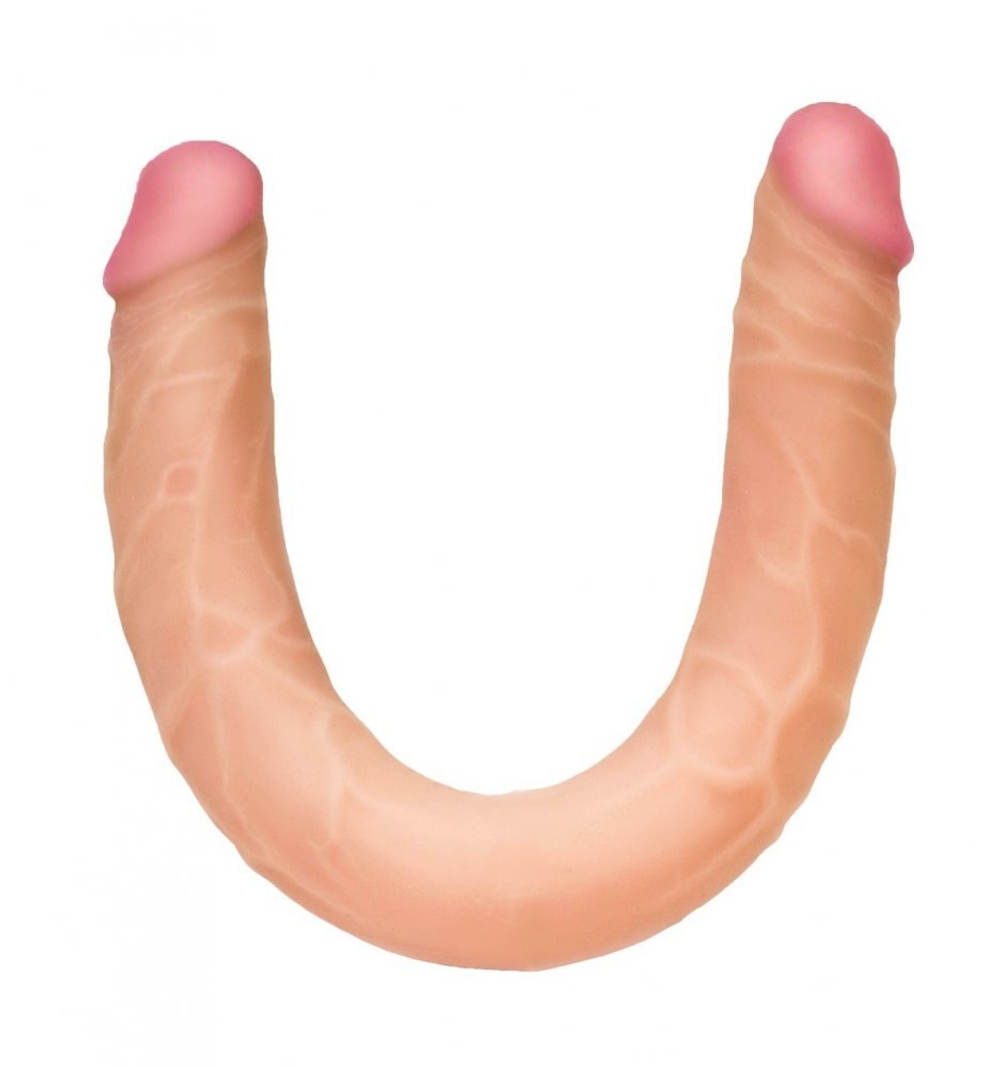 Фаллоимитатор реалистичный двойной Lesbi из киберкожи 46 см