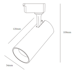 Трековый светильник однофазный ЭРА TR5-10 COB WH светодиодный 10Вт 4000К 700Лм белый
