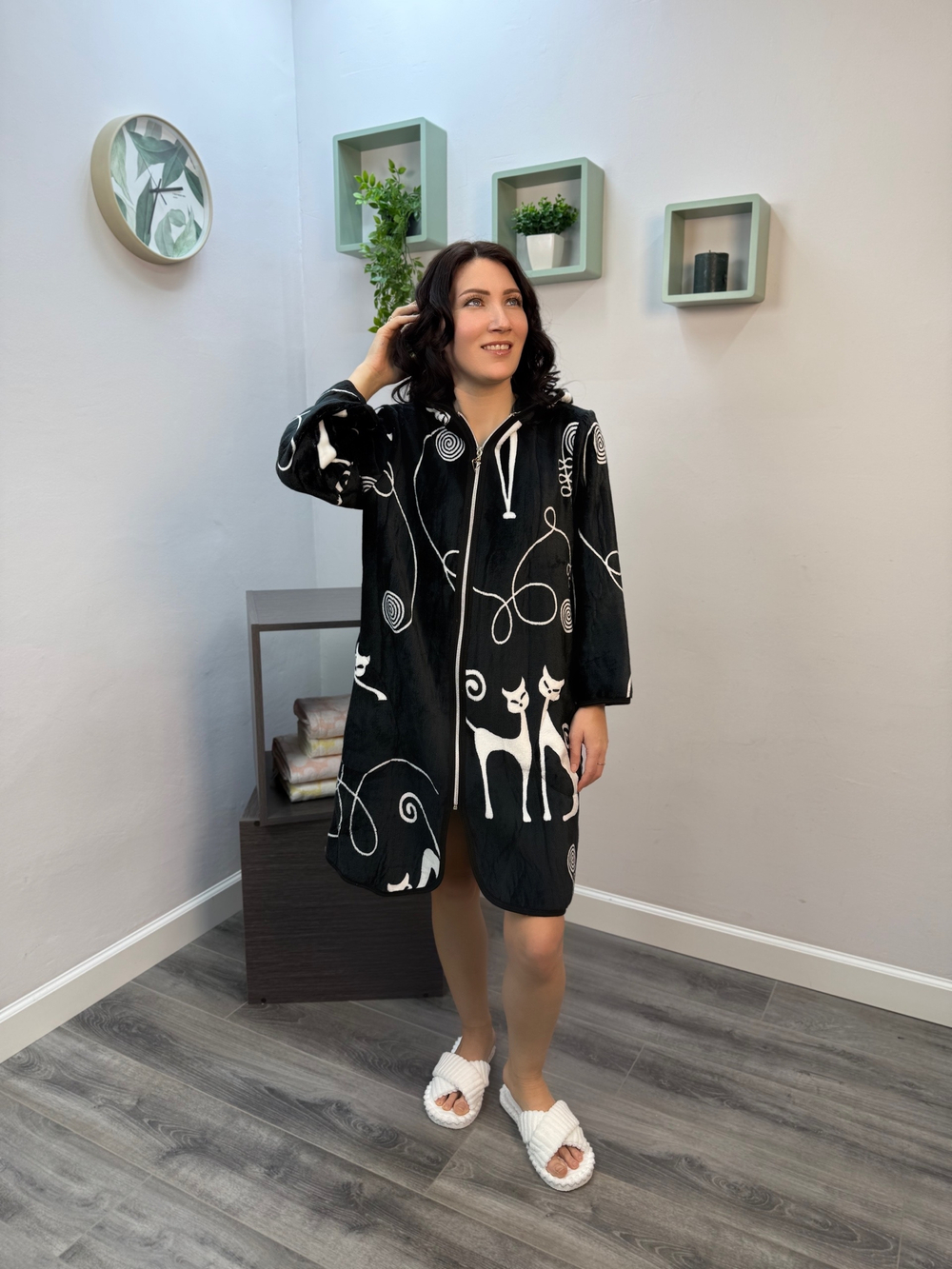 Халат женский "Красотка В.Т" молния (24)