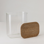 Банка для хранения прямоугольная glass acacia, 950 мл