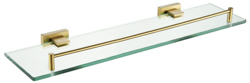 5021-S Полка стеклянная 1-ярусная  (Мат. Золото) ViEiR  (10/1шт)