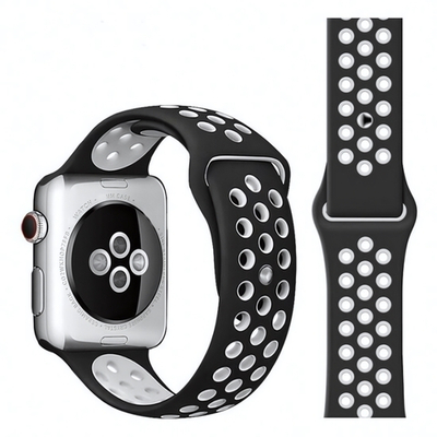 Спортивный ремешок для Apple Watch 38/40мм, 011840 Синий + белый