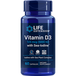 Vitamin D3 with Sea-Iodine 125 mcg (5000 IU) 60 капсул Life Extension