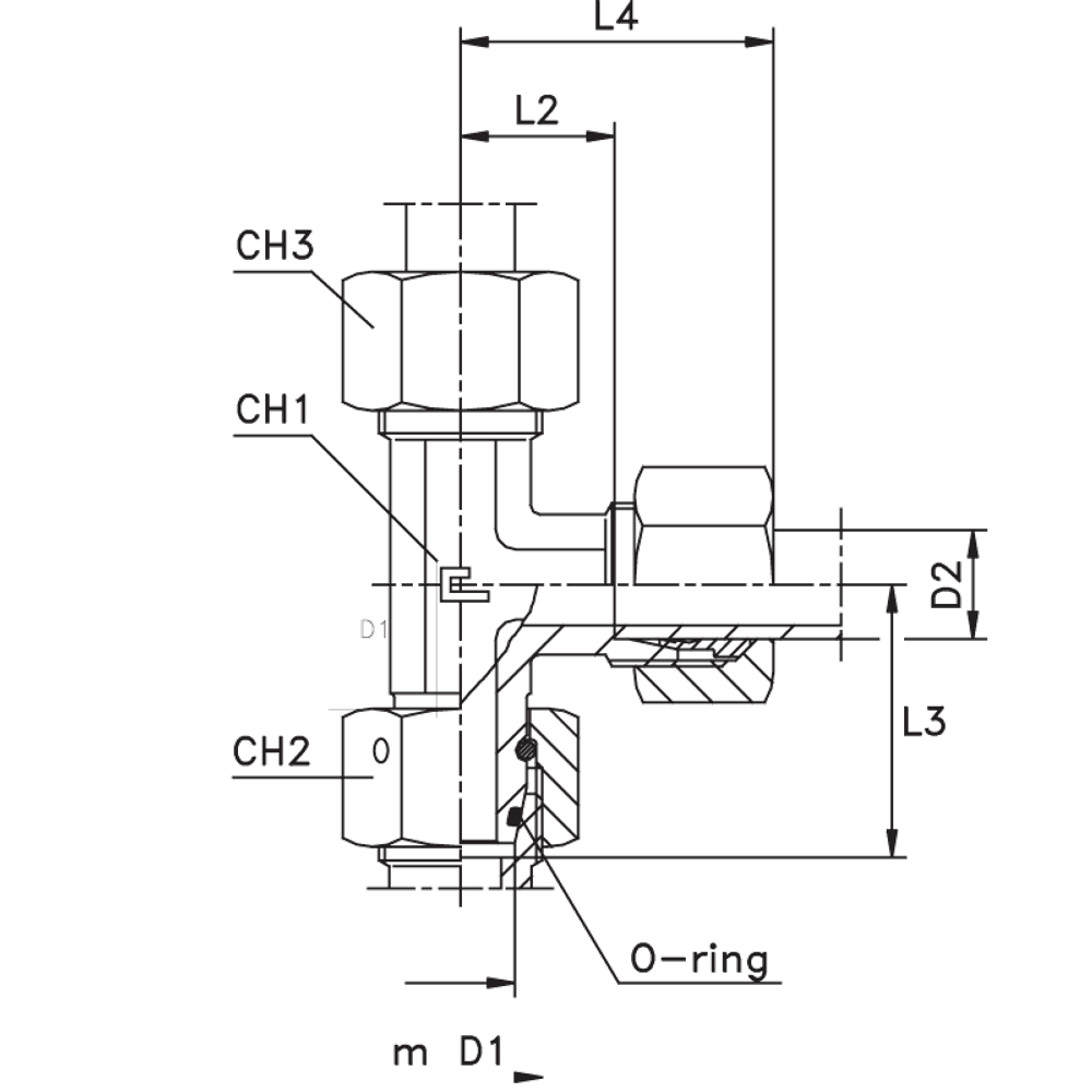 Соединение PNL DS16 24х1.5 (нерж.)