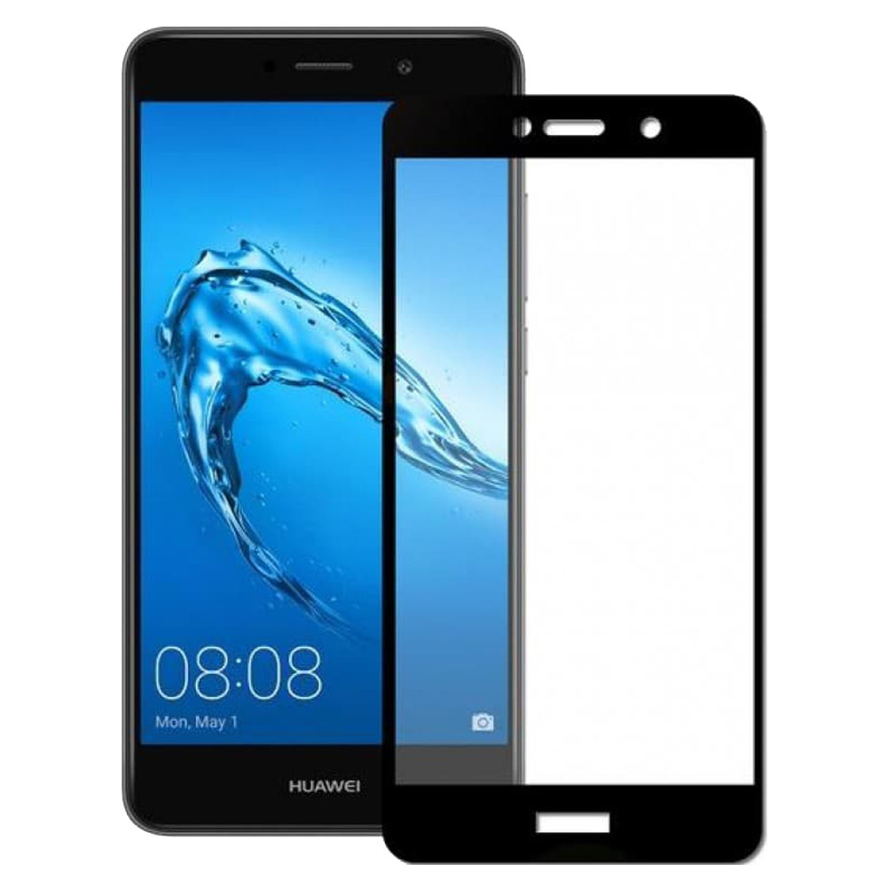 Защитное стекло "Полное покрытие" для Huawei Y7 2017 Черное