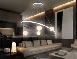 Ambrella Подвесной светодиодный светильник со сменной лампой и с пультом управления LineTech FL66327