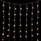Светодиодный занавес 2*3 м., 600 экстра теплых белых LED ламп, мерцание, облегченный, прозрачный провод ПВХ, LTC (PCL600NOTBLW-10-2EWW)