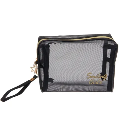 Косметичка прямоугольная «ЭЙФОРИЯ», цвет черный, 18*9*12см