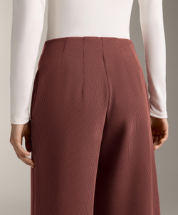 OYSHO Брюки с высокой посадкой в ​​рубчик, обитые мягким модалом, красное дерево