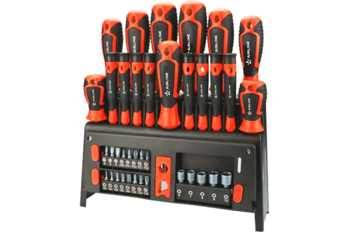 Набор отвёрток, бит и головок 39 пр. в подставке (SL, PH, PZ, HEX, TORX) блистер ATAU043 AIRLINE