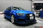 Карбоновая губа переднего бампера для AUDI RS3 2019-2020 Ауди аэродинамический обвес