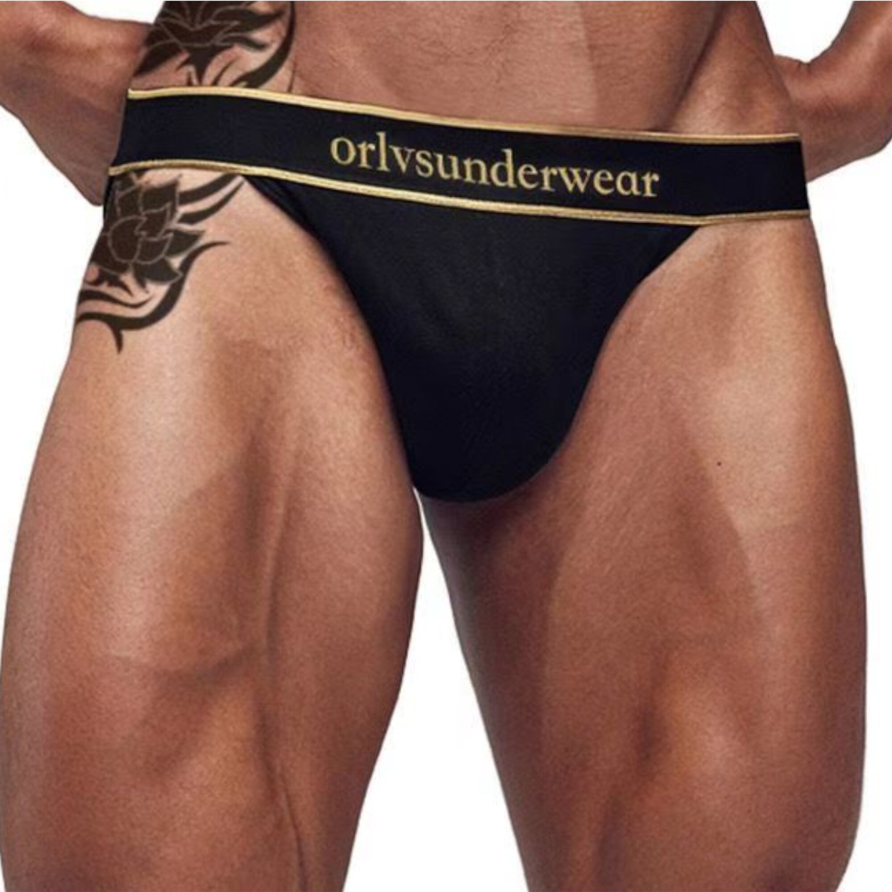 Мужские трусы танга черные ORLVS OR6220-2