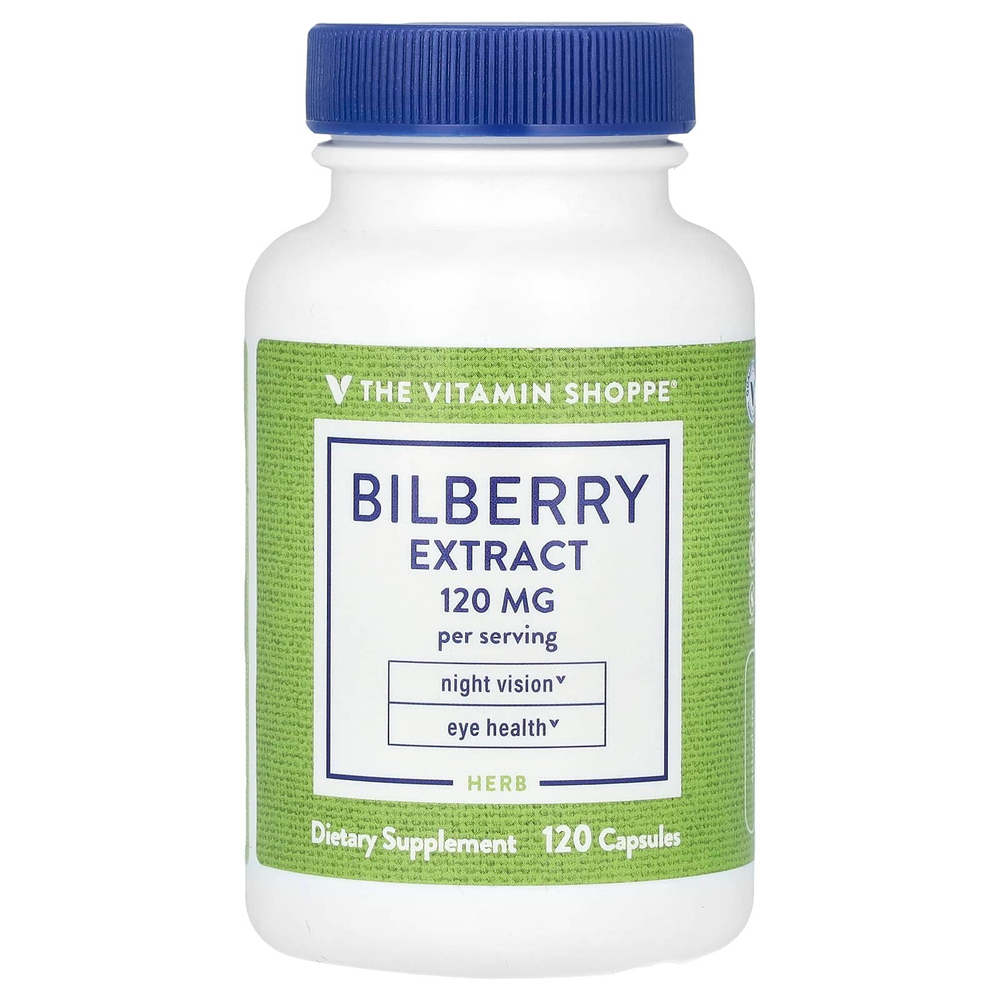 The Vitamin Shoppe, экстракт черники, 120 капсул (60 мг в 1 капсуле)
