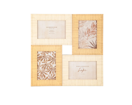 Фоторамка настенная "Bamboo Arch" на 4 фото 10х15см, цв.бежевый