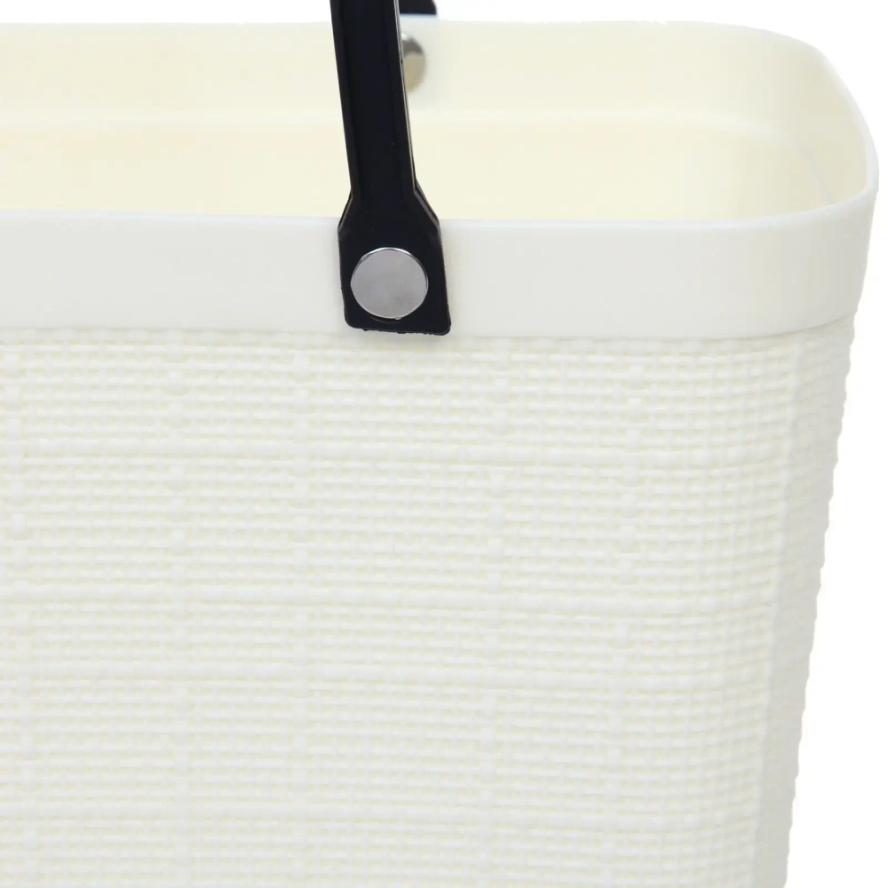 Корзина - сумка для хранения «СТЭНТ», цвет белый, 27.5*15*34см