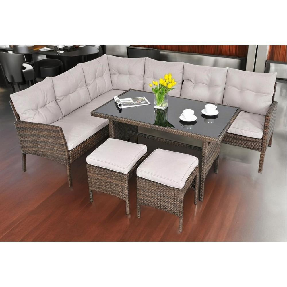 Комплект плетеной мебели AFM-107A Brown (3 кор.)