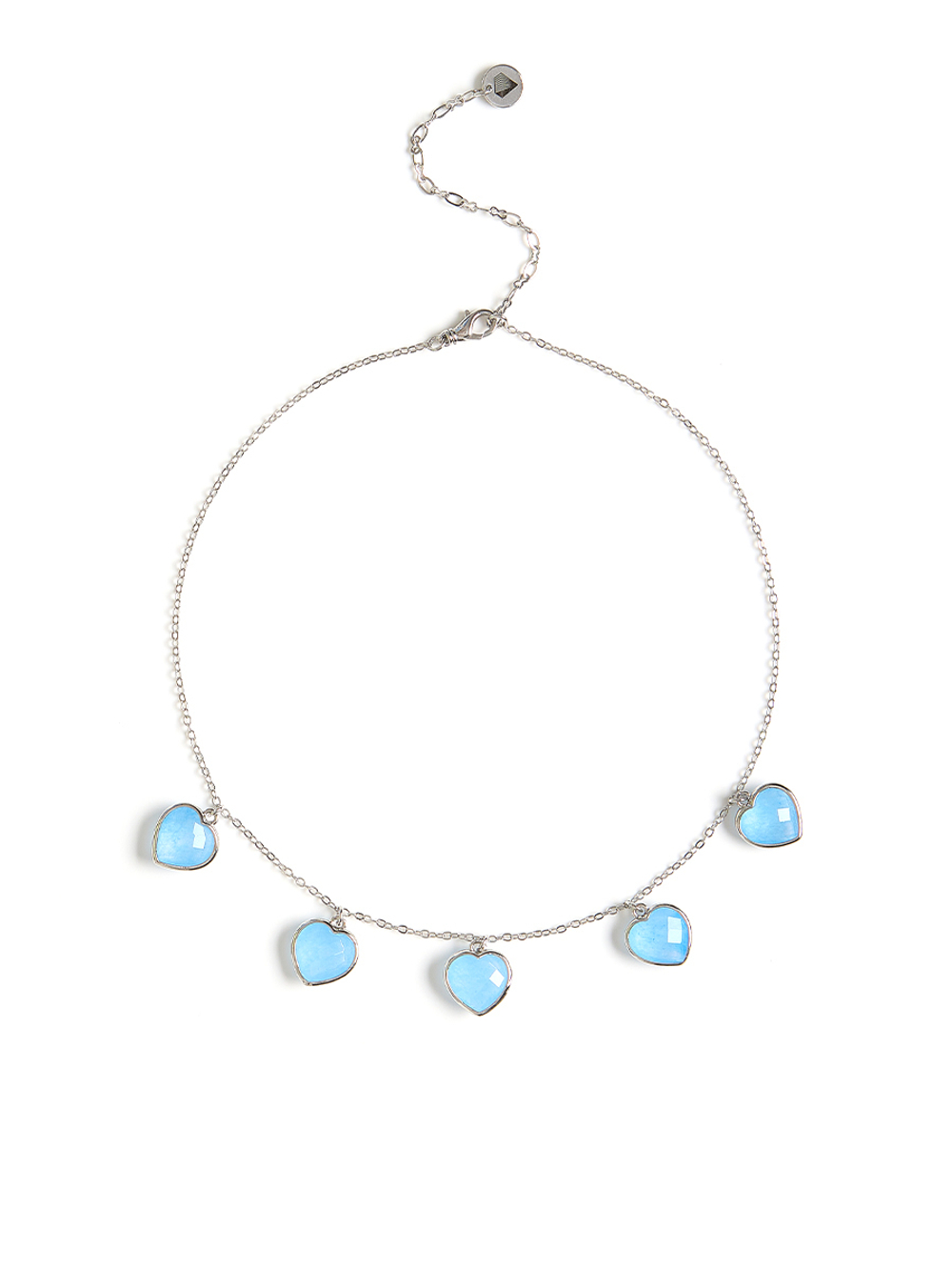 Чокер "Amour" с голубым агатом Silver