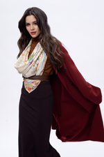 Платок «Зачатьевская роспись. Райский сад» 100% шёлк