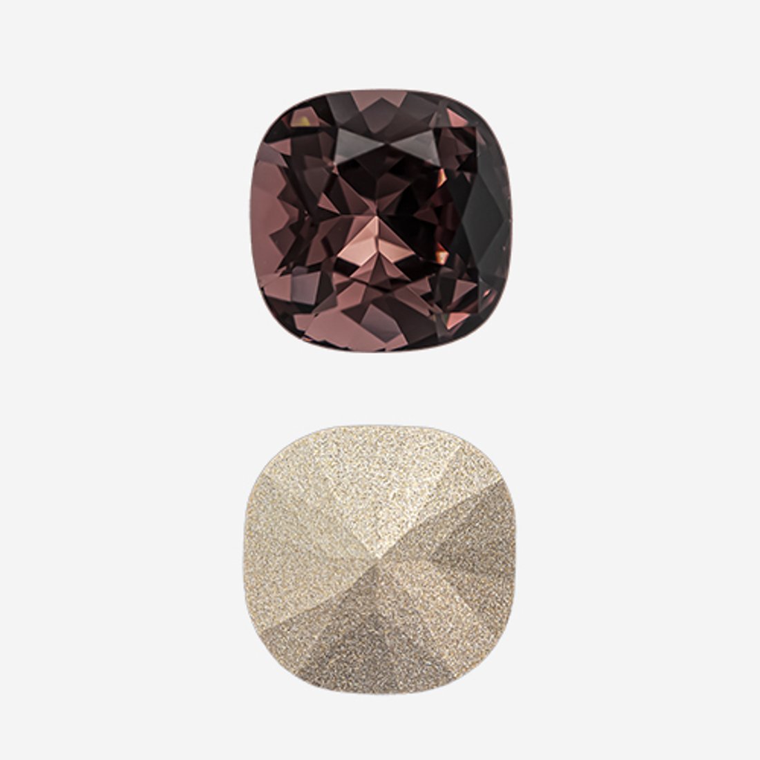 Кристалл Кушон (Сushion), оттенок "Burgundy", 12мм