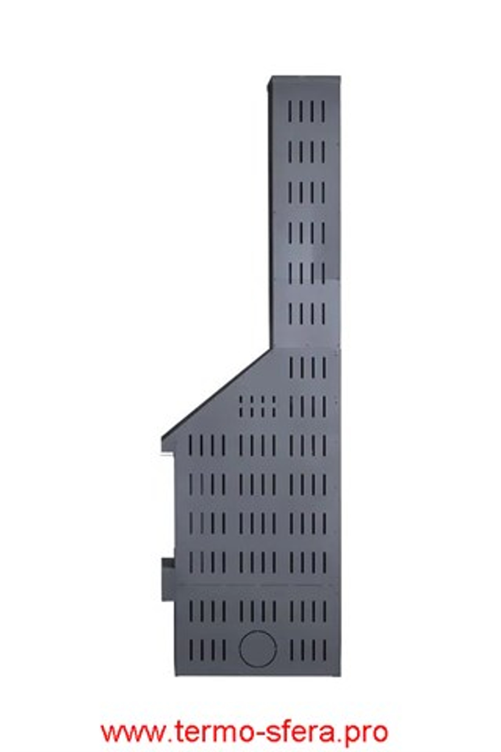 Камин ПРАГА УГЛОВОЙ правый черный, шамот белый