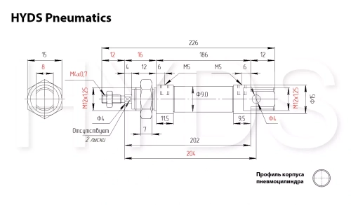 DSNU-8-140-P-A Пневмоцилиндр