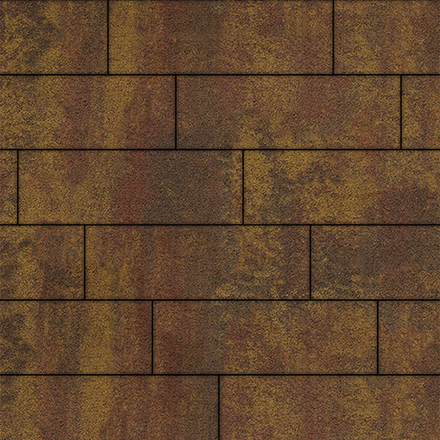 Тротуарная плитка ПРЯМОУГОЛЬНИК 750х250 мм - Листопад гранит Осень