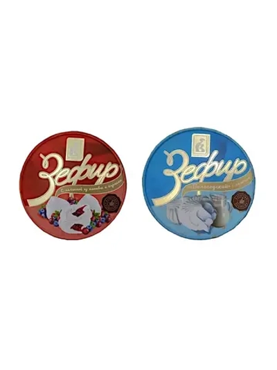 Зефир Клюква - Черника и Вологодский с молоком