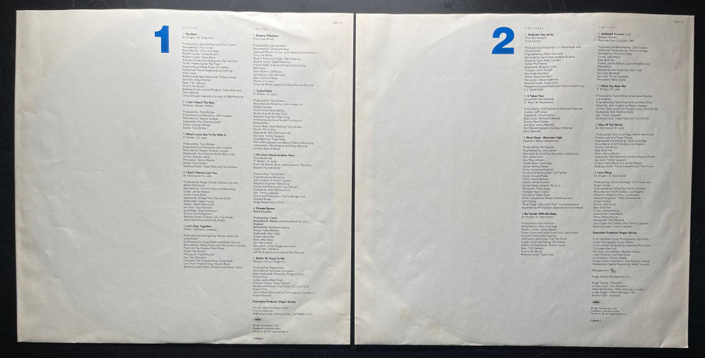 Tina Turner ‎– Simply The Best 2LP (Европа 1991г.)