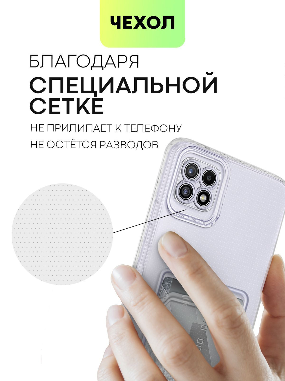 Чехол BROSCORP для Samsung Galaxy A22S 5G оптом (арт. SS-A22S(5G)-TPU-POCKET)