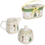 Сахарница 280мл и соусник 270мл керамические»Щелкунчик» в подарочной коробке