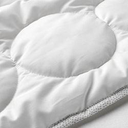IKEA LENAST  (ИКЕА ЛЕНАСТ)  -  Одеяло для детской кроватки, белый/серый, 110x125 см