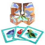 Набор кубиков обучающий «Подводный мир» (4кубика, 3 двуст.карточки, разв.пособие) (Лидер)