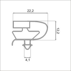 Уплотнитель для холодильного шкафа Sagi FD70-OP02 размер 1510*670 мм(018/028/006)