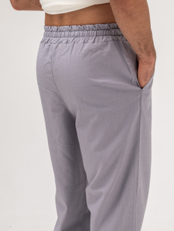 Джоггеры льняные. Грей