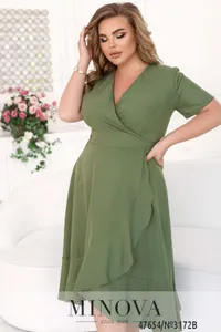 Платье 3172B-оливка Minova