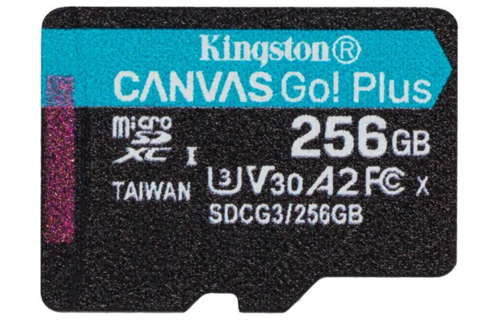 Карта памяти Kingston microSDXC Canvas Select Go Plus Class 10 UHS-I U3 (170/90MB/s) 256GB