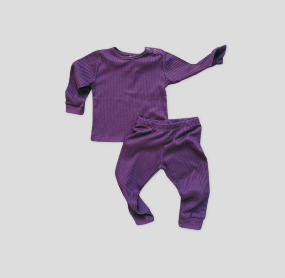 Пижама из органического хлопка в фиолетовом оттенке