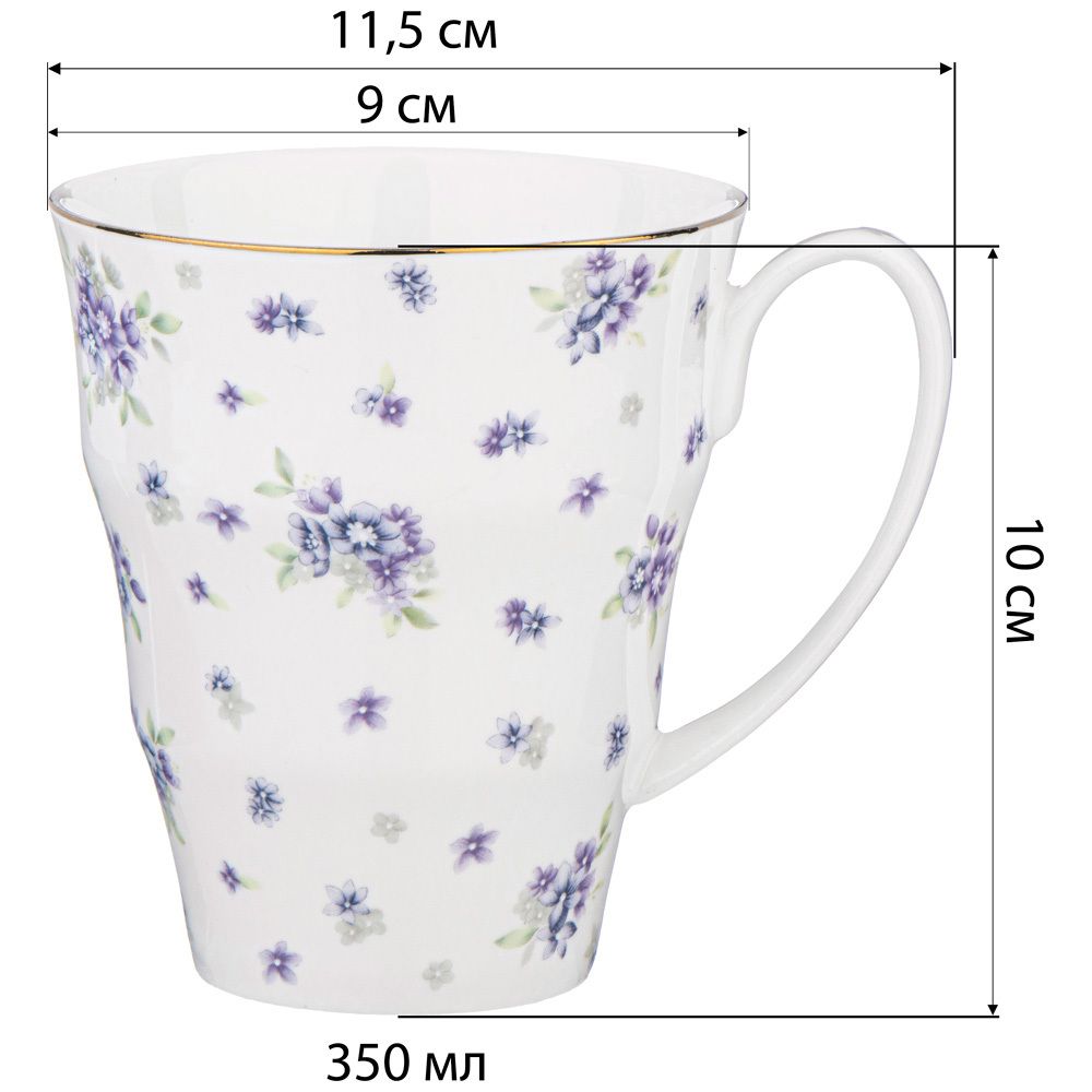 КРУЖКА LEFARD "SONNET IN BLUE" 350 МЛ (КОР=36ШТ.)