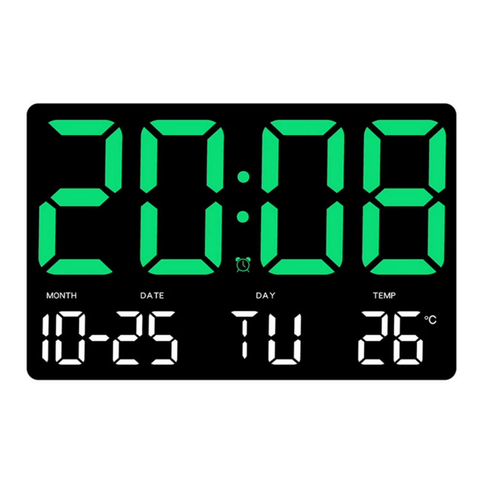 Часы настенные LED MIRROR GH0717L Green&White