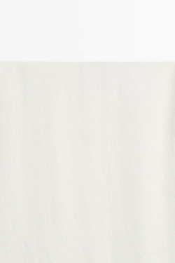 Massimo Dutti Струящаяся юбка миди с кружевной отделкой, белый