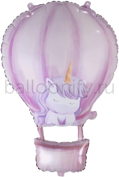 Шар (32''/81 см) Фигура, Воздушный шар, Нежный единорог, 1 шт.