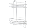 Полка 2-х ярусная угловая 23*23*41,5см хром "Vento Plus"