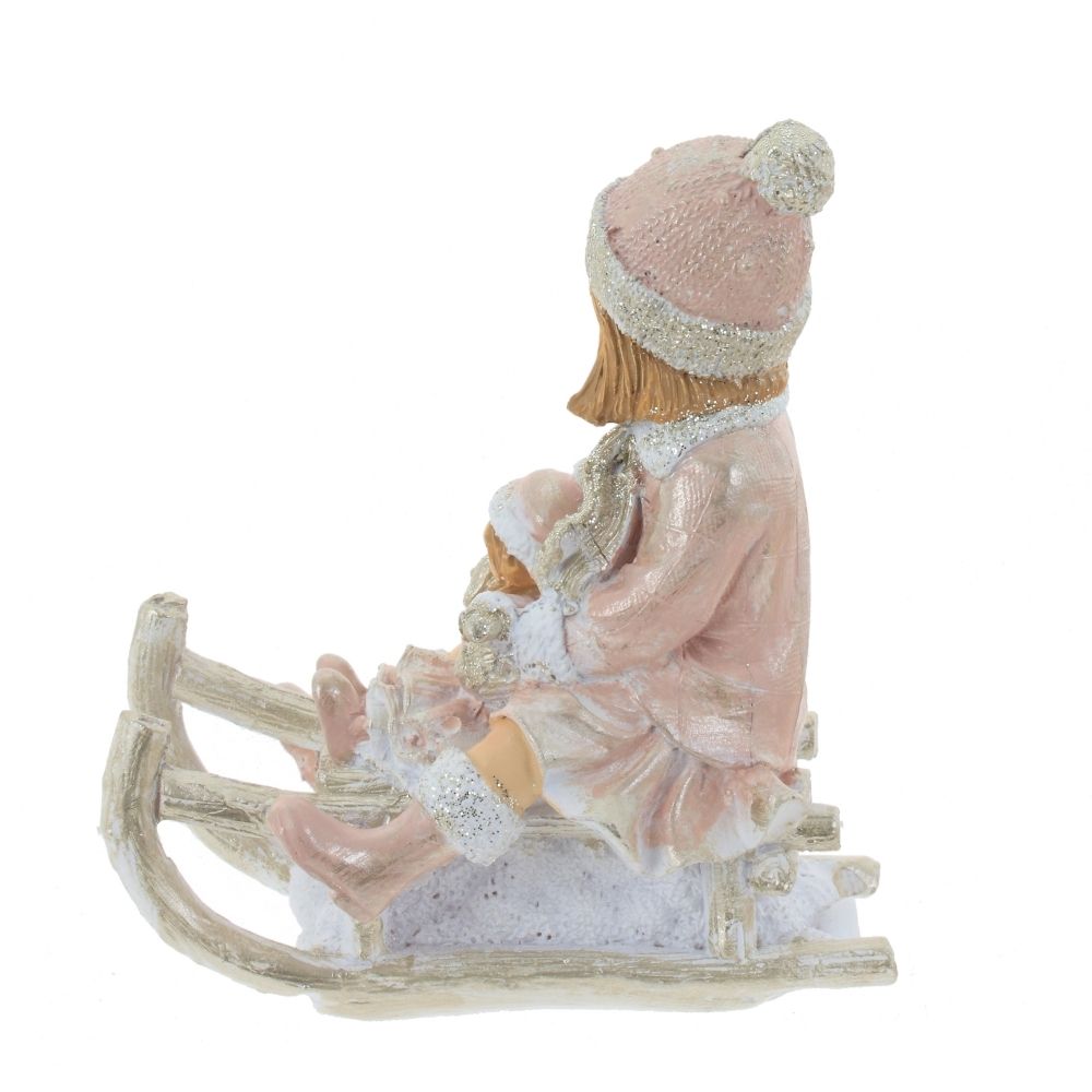 GAEM Фигурка декоративная "Ребёнок на санках", 2 в., L9 W5,5 H10,5 см, 2в.