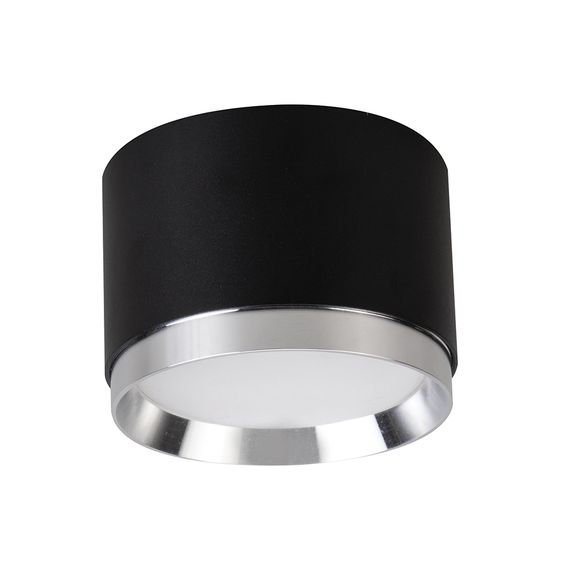 Светильник потолочный Feron Barrel DUET HL459 12W, 230V,GX53, черный + хром IP20